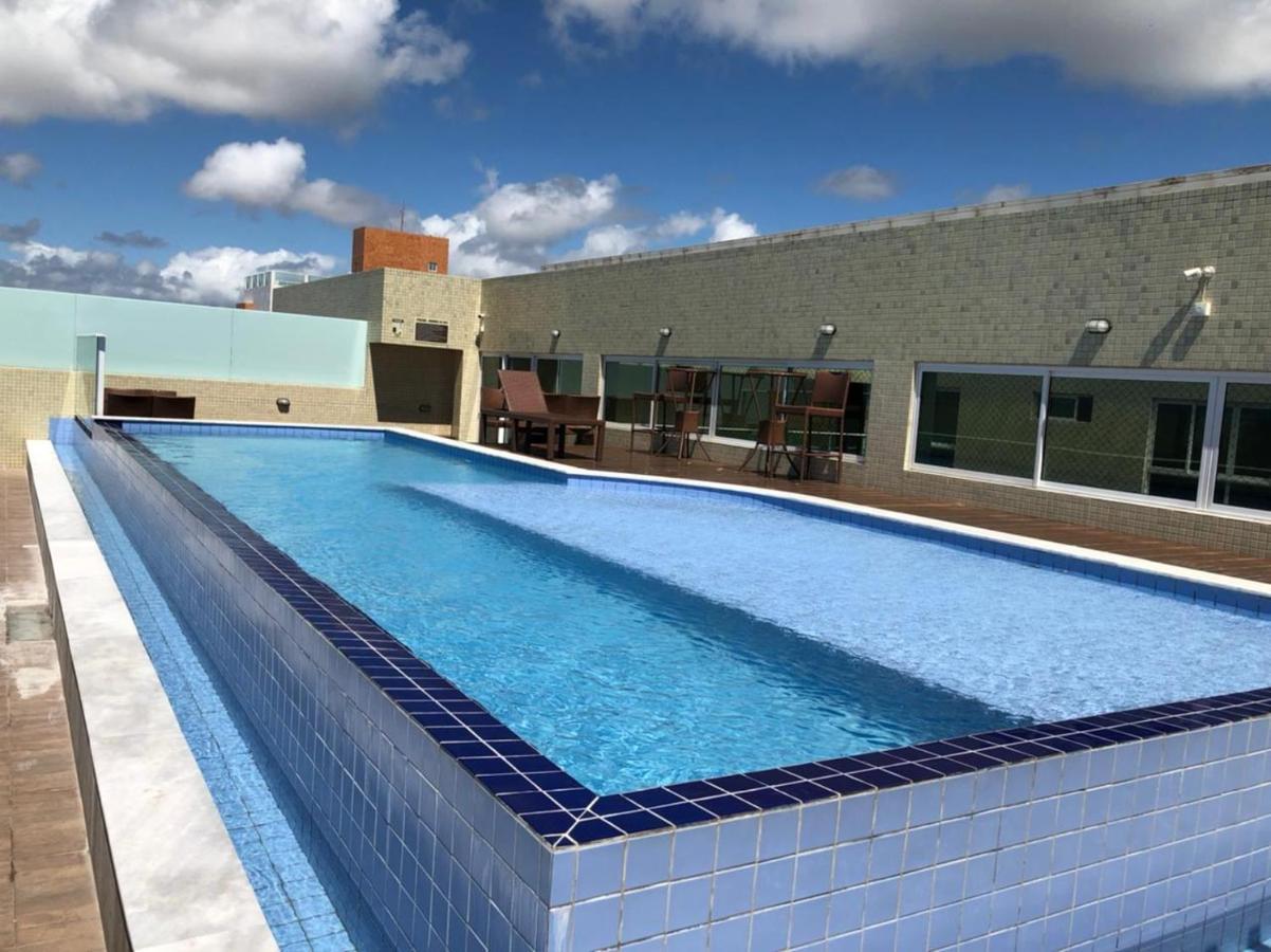 Confortável Flat com piscina de borda infinita na cobertura Cabedelo Exterior foto